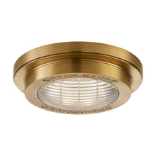 Load image into Gallery viewer, Grant LED Flush Mount Ceiling Light in Natural Brass (6.25-Inch).