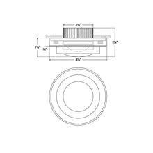 Load image into Gallery viewer, Grant LED Flush Mount Ceiling Light - line drawing.
