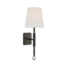 Load image into Gallery viewer, Griffin Wall Light in Bronze/Chocolate Leather (15.75-Inch).