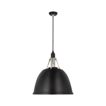 Load image into Gallery viewer, Gunner Pendant Light in Black/Polished Aluminum (22-Inch).