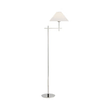 Load image into Gallery viewer, Hackney Bridge Arm Floor Lamp in Polished Nickel.