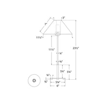 Load image into Gallery viewer, Hackney LED Table Lamp - line drawing.