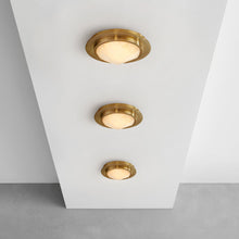 Load image into Gallery viewer, Halcyon Bezel LED Flush Mount Ceiling Light in Detail.