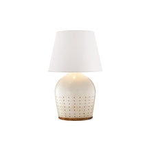 Load image into Gallery viewer, Halifax Table Lamp in Coconut Porcelain (Small).