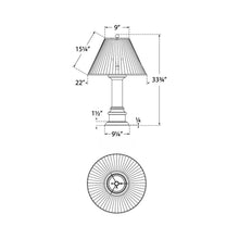 Load image into Gallery viewer, Hammett Table Lamp - line drawing.