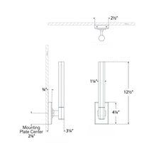 Load image into Gallery viewer, Hawthorne LED Bath Wall Light - line drawing.