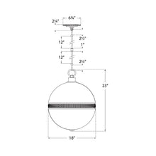 Load image into Gallery viewer, Hendricks Pendant Light - line drawing.