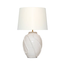 Load image into Gallery viewer, Idalia Table Lamp in Glossy White Crackle.