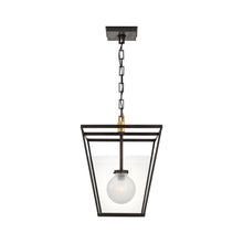Load image into Gallery viewer, Illume Pendant Light in Warm Iron/Antique-Burnished Brass.