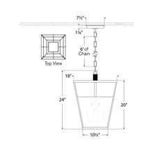 Load image into Gallery viewer, Illume Pendant Light - line drawing.