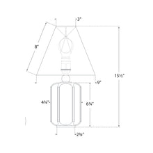Load image into Gallery viewer, Iota Table Lamp - line drawing.