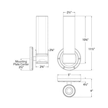 Load image into Gallery viewer, Jones LED Bath Wall Light - line drawing.