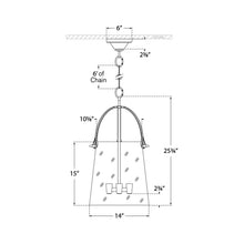 Load image into Gallery viewer, Julian Pendant Light - line drawing.