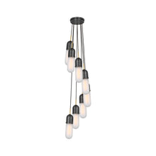 Load image into Gallery viewer, Junio Pendant Light in Bronze/Brass/Frosted Glass (8-Light).