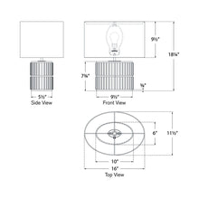 Load image into Gallery viewer, Kapittel Table Lamp - line drawing.