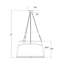 Load image into Gallery viewer, Karlie Pendant Light - line drawing.