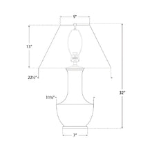 Load image into Gallery viewer, Lambay Table Lamp - line drawing.