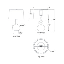 Load image into Gallery viewer, Lamu Table Lamp - line drawing.