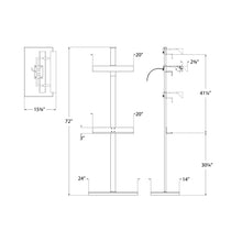 Load image into Gallery viewer, Langham LED Floor Lamp - line drawing.