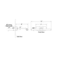 Load image into Gallery viewer, Langley LED Picture Light - line drawing.