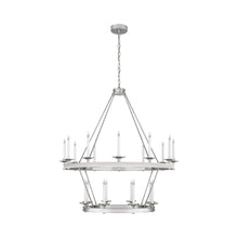 Load image into Gallery viewer, Launceton Grand Chandelier in Polished Nickel (47.5-Inch).