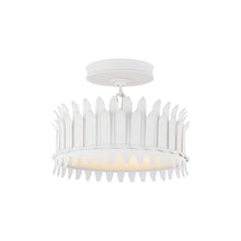 Load image into Gallery viewer, Leslie Semi Flush Mount Ceiling Light in Plaster White (Small).