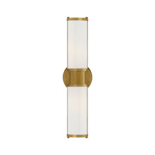 Load image into Gallery viewer, Lichfield Bath Wall Light in Natural Brass (2-Light).