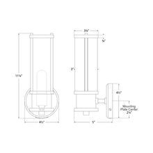 Load image into Gallery viewer, Lichfield Bath Wall Light - line drawing.