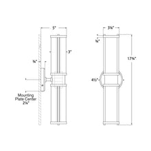 Load image into Gallery viewer, Lichfield Bath Wall Light - line drawing.