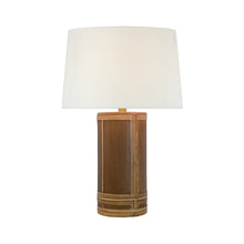 Load image into Gallery viewer, Lignum Table Lamp in Dark Oak/Dark Rattan.