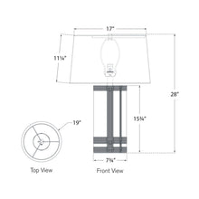 Load image into Gallery viewer, Lignum Table Lamp - line drawing.