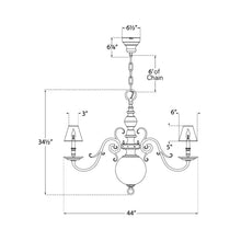 Load image into Gallery viewer, Lillianne Chandelier - line drawing.