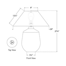 Load image into Gallery viewer, Lillis Table Lamp - line drawing.