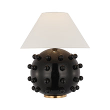 Load image into Gallery viewer, Linden Orb Table Lamp in Black.