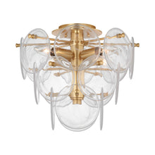 Load image into Gallery viewer, Loire Flush Mount Ceiling Light in Gild/Clear(Medium).