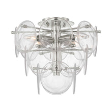 Load image into Gallery viewer, Loire Flush Mount Ceiling Light in Polished Nickel/Clear(Medium).