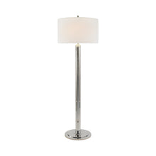 Load image into Gallery viewer, Longacre Floor Lamp in Polished Nickel.