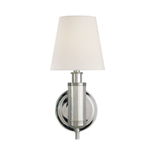 Load image into Gallery viewer, Longacre Wall Light in Polished Nickel.