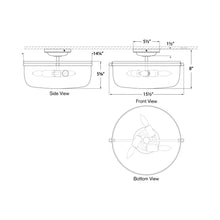 Load image into Gallery viewer, Lorford Medium Semi Flush Mount Ceiling Light - line drawing.
