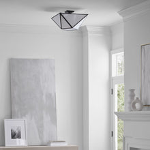 Load image into Gallery viewer, Lorino LED Semi Flush Ceiling Light in living room.