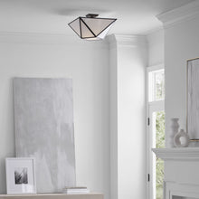 Load image into Gallery viewer, Lorino LED Semi Flush Ceiling Light in living room.