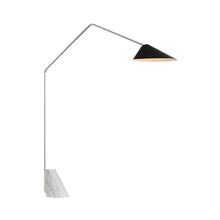 Load image into Gallery viewer, Lorna Arc Floor Lamp in Polished Nickel / Black.