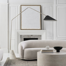Load image into Gallery viewer, Lorna Arc Floor Lamp in living room.