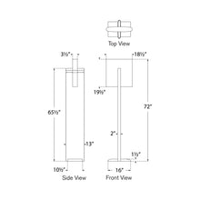 Load image into Gallery viewer, Lotura LED Floor Lamp - line drawing.