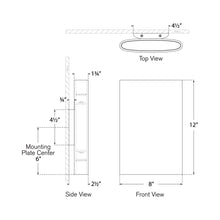 Load image into Gallery viewer, Lotura LED Pocket Wall Light - line drawing.