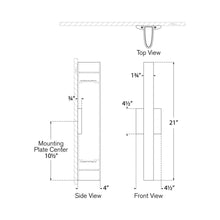 Load image into Gallery viewer, Lotura LED Wall Light - line drawing.