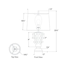 Load image into Gallery viewer, Luxor Table Lamp - line drawing.