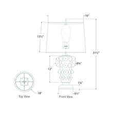 Load image into Gallery viewer, Luxor Table Lamp - line drawing.