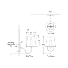 Load image into Gallery viewer, Lyndsie Wall Light - line drawing.