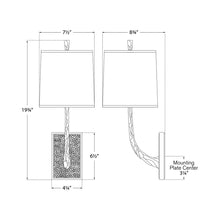 Load image into Gallery viewer, Lyric Wall Light - line drawing.